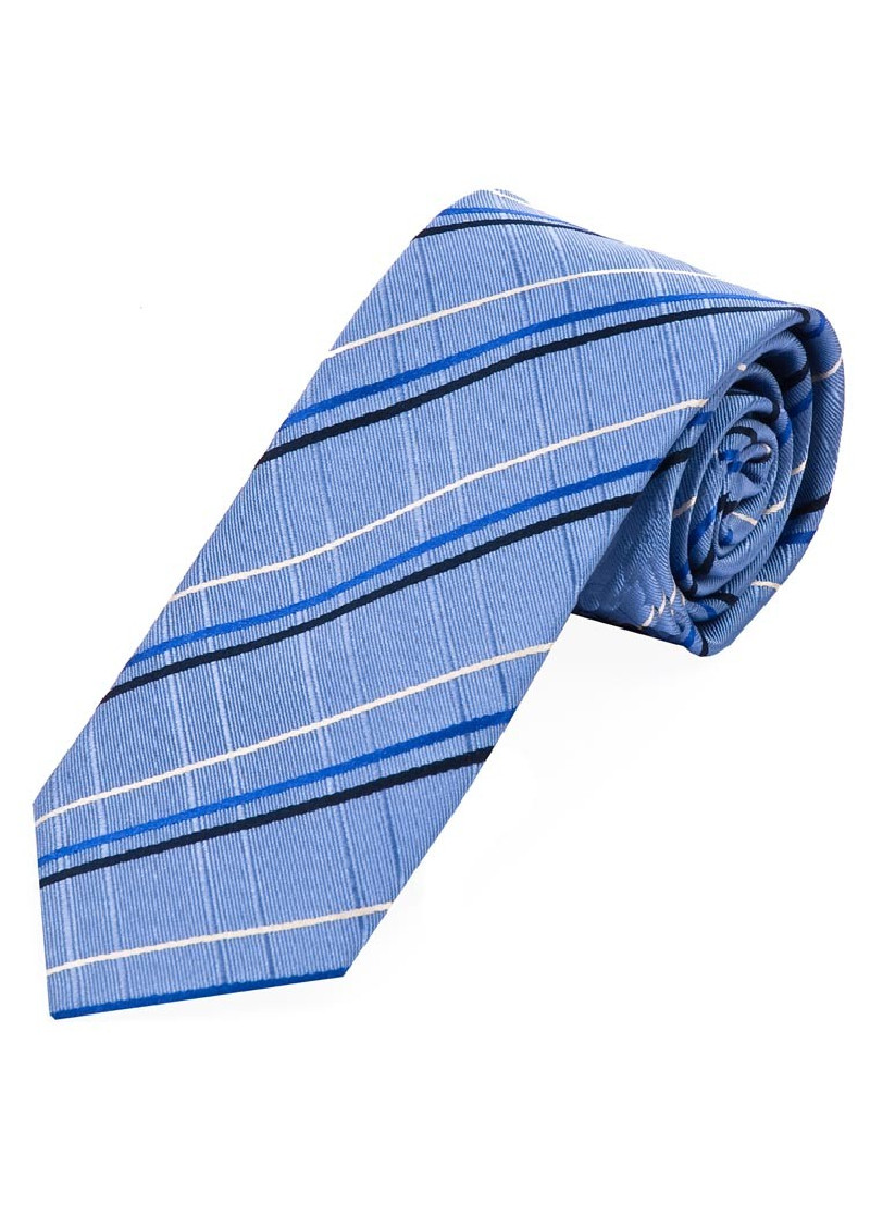 Krawatte Sevenfold Karomuster eisblau
