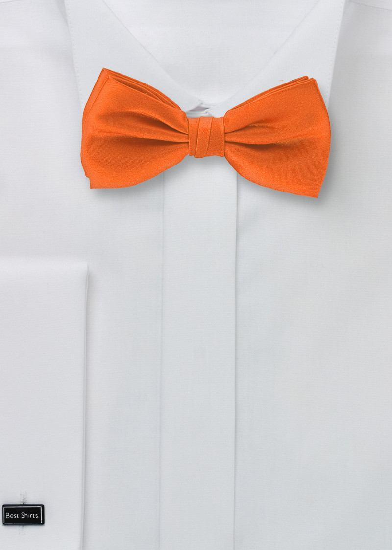 Herren-Schleife einfarbig Poly-Faser orange