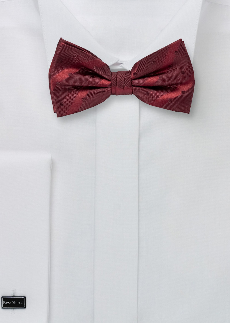Stylische Herren-Schleife Tupfen und Streifen