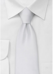 Mikrofaser Clip-Krawatte weiß