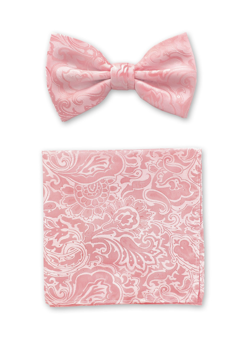 Herren-Schleife und Kavaliertuch in rosa