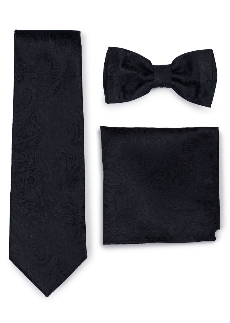 Set: Krawatte, Herrenschleife, Kavaliertuch
