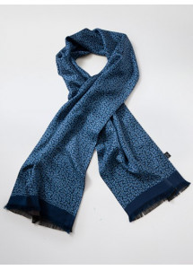 Doubleface-Herrenschal Paisley-Motiv dunkelblau