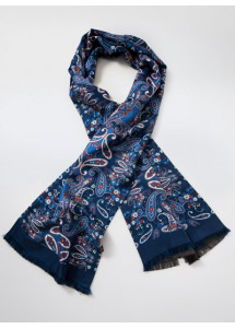 Doubleface-Seidenschal Paisley royal