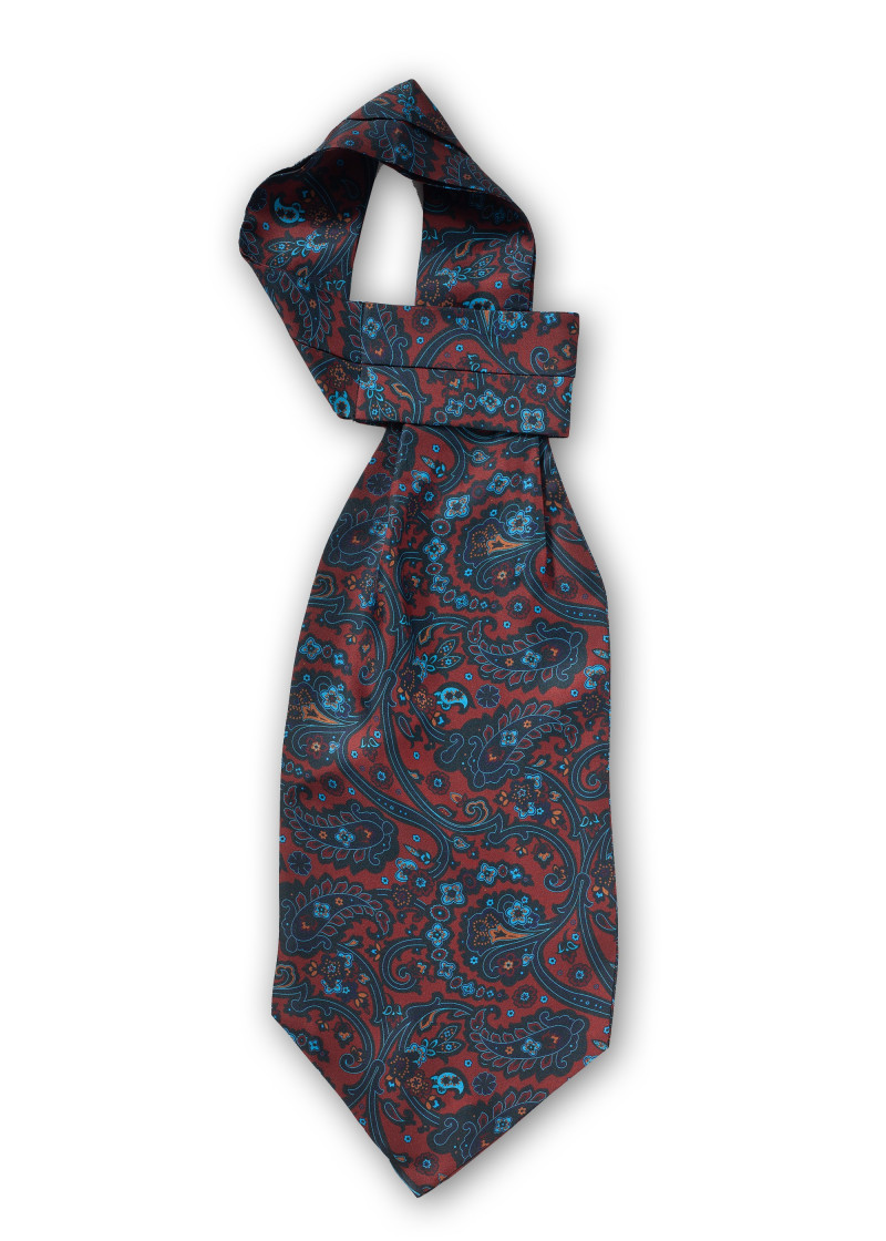 Plastron Paisley-Motiv bordeaux