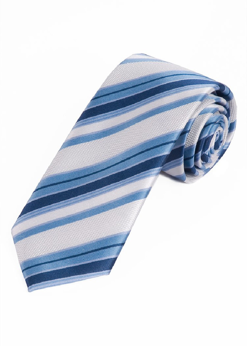 Krawatte XXL  elegantes Streifen-Dekor  weiß