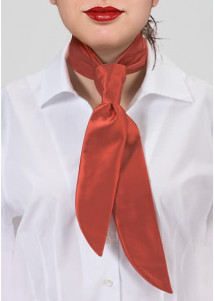 Krawatte für Damen Baumwolle bräunlichrot