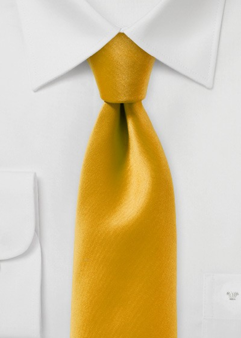 Modische Businesskrawatte monochrom gelb