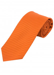 Herrenkrawatte schmal geformt unifarben Streifen-Oberfläche kupfer-orange