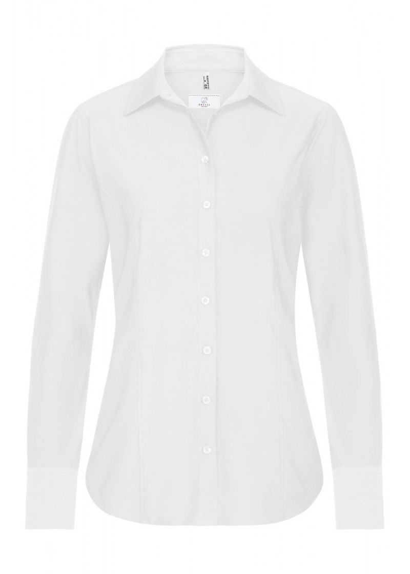 Weiße Damen Jerseybluse