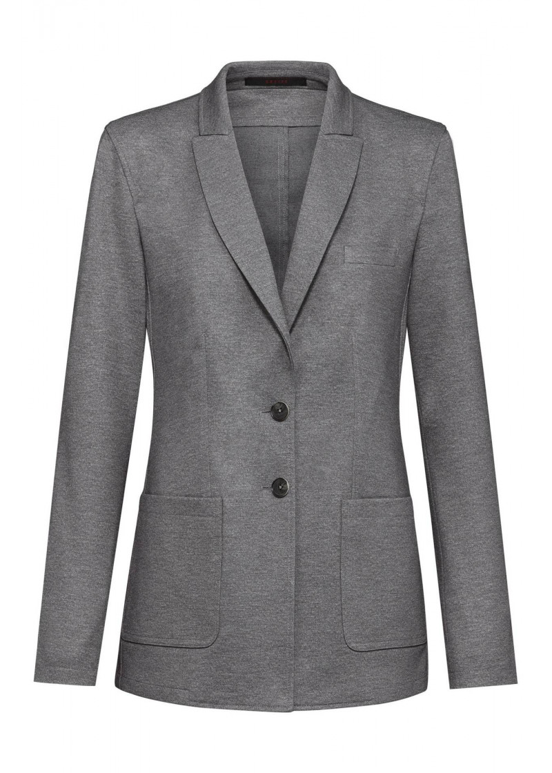 Hellgrauer Jerseyblazer für Damen  / Regular Fit