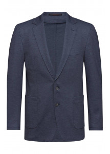Herren-Jerseysakko  blau meliert Regular Fit