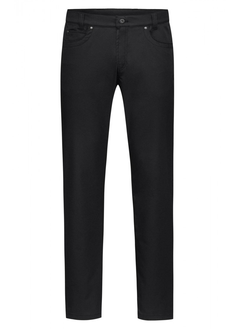 5-Pocket Herren-Hose in schwarz (Regular Fit)