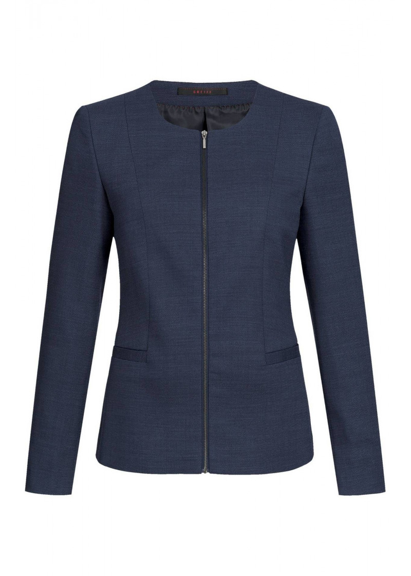 Damen-Blazer (Reißverschluss) marine Pinpoint
