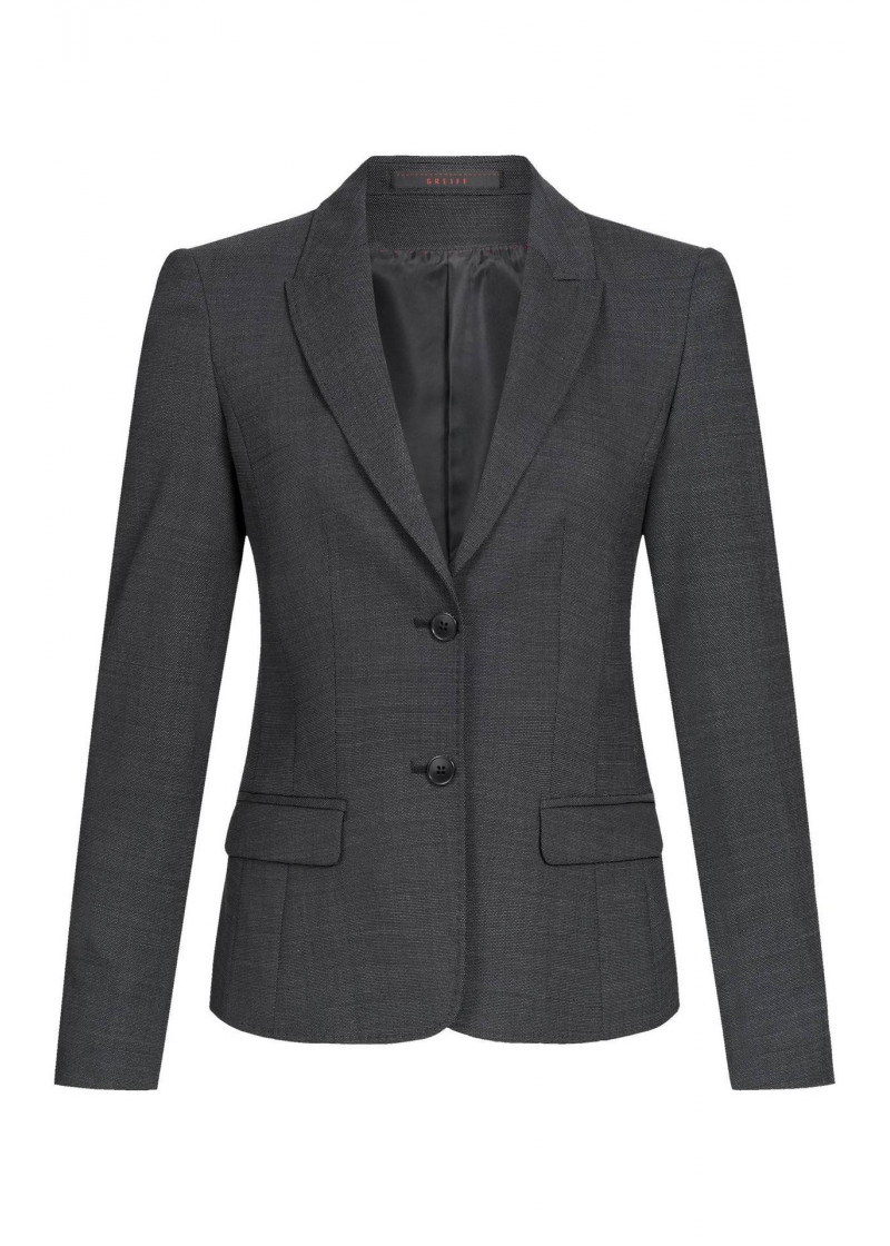 Schwarzer Damen-Blazer in pinpoint