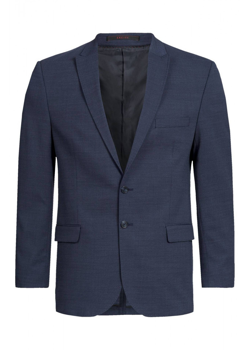 Herren-Sakko mit Spitzfacon / Pinpoint Blue