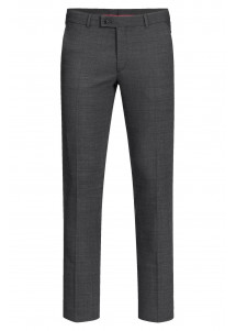 Herren-Hose / elastisches Bund / Schwarz Pinpoint