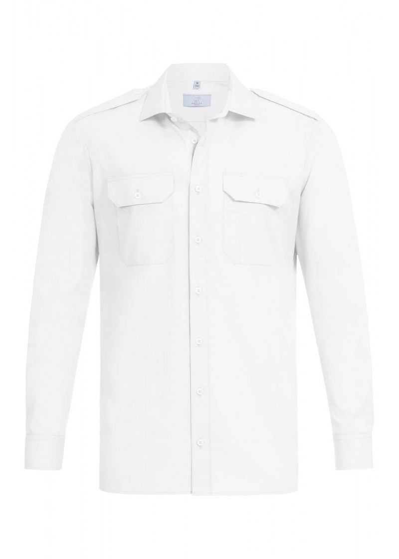 Herren-Pilothemd / Regular Fit / Langarm