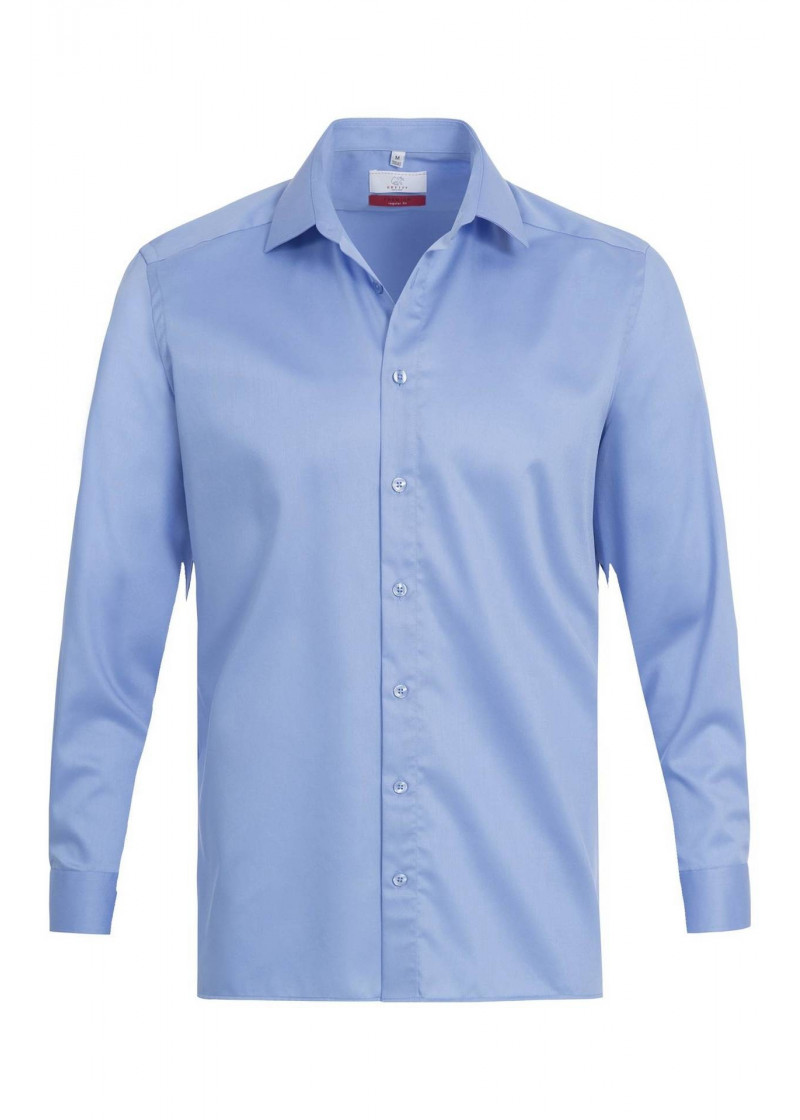 Herren-Hemd  /  Langarm (mittelblau)