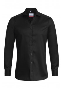 Herren-Hemd / Slim Fit Passform  / Schwarz