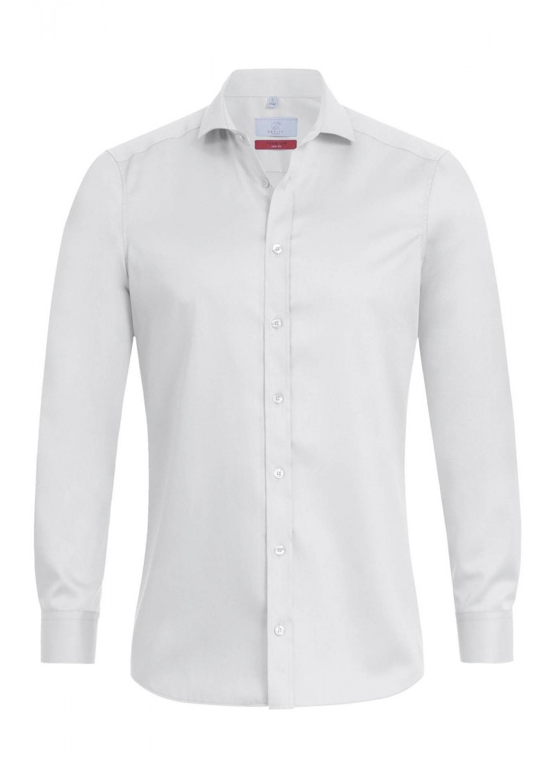 Herren-Hemd / Slim Fit Passform / Weiß