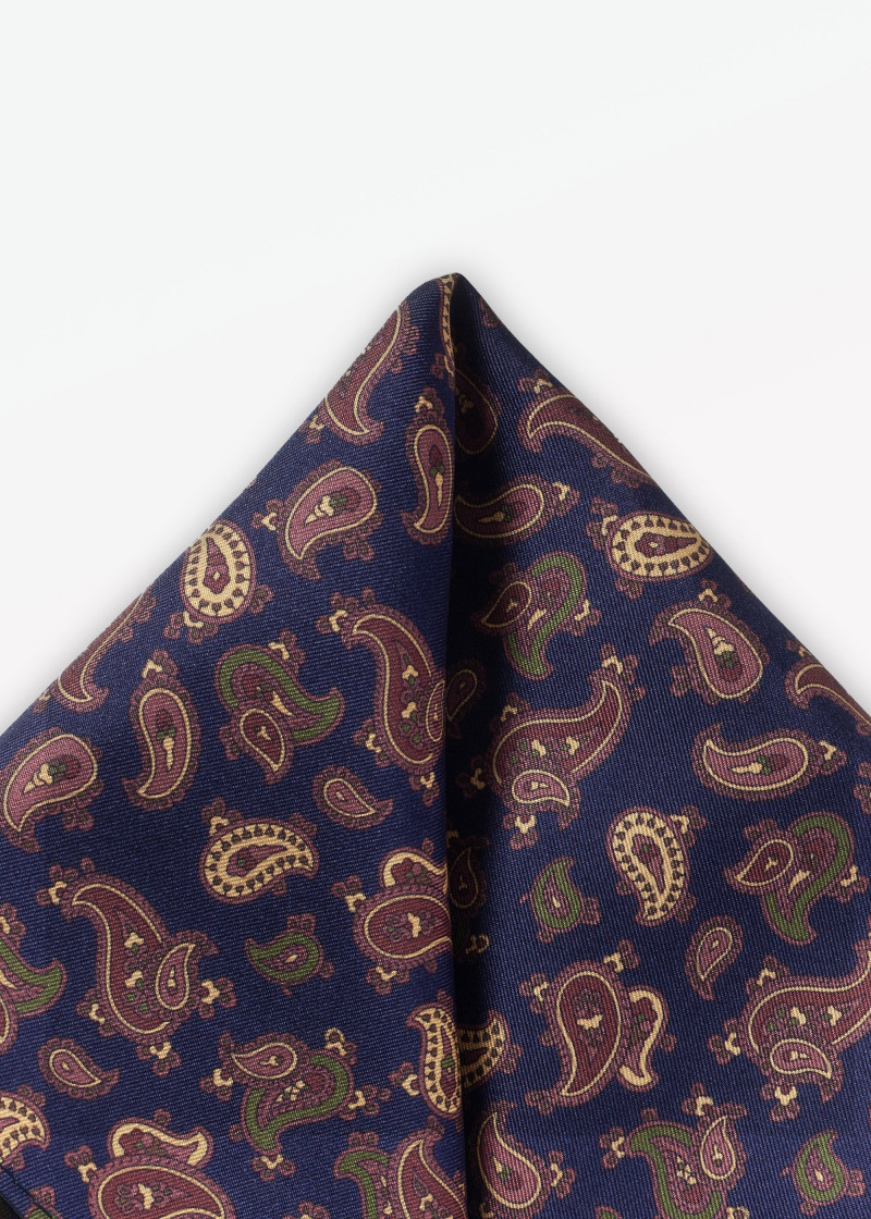 Paisley-Muster-Ziertuch in royal