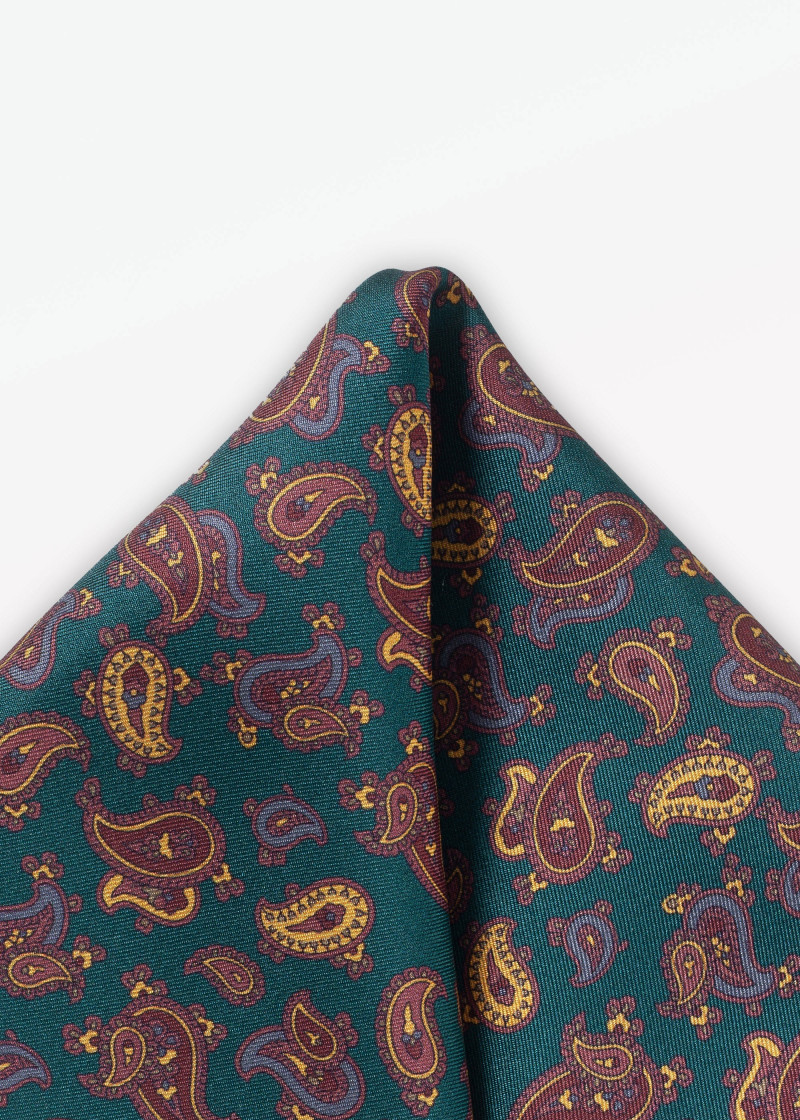 Paisley-Muster-Ziertuch in dunkeltürkis