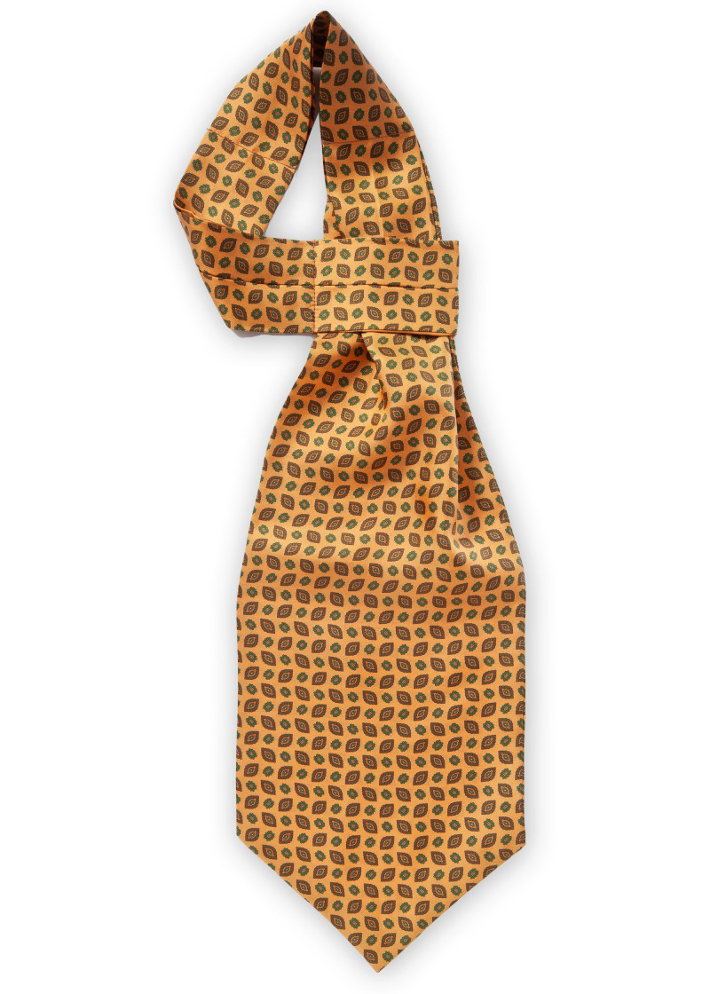 Schal-Krawatte orange florale Ornamenturen