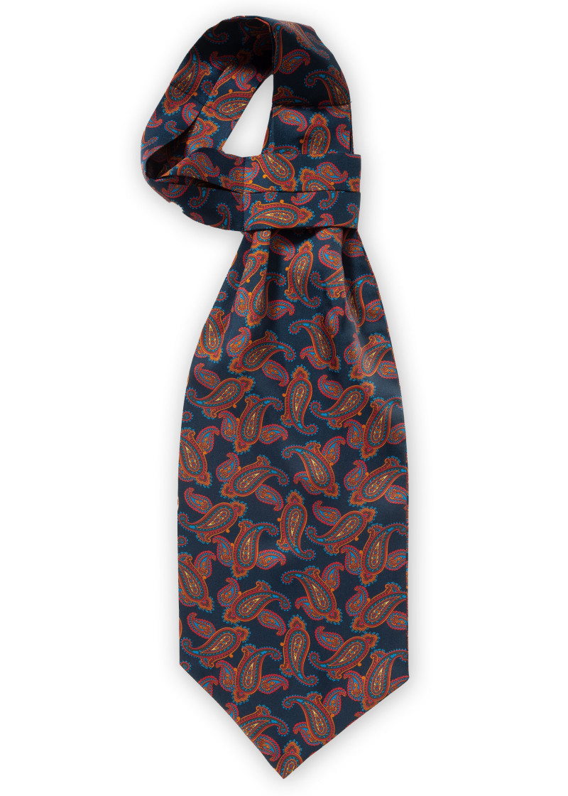 Ascot lebensfrohes Paisley-Motiv marineblau