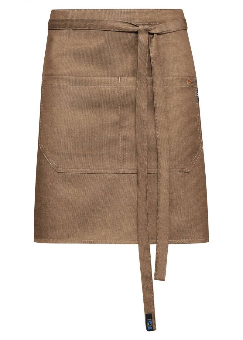 Praktischer Vorbinder in denimoptik camel
