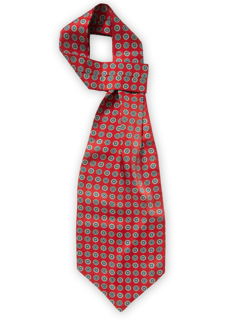 Ascot-Schal rot Ornamenturen