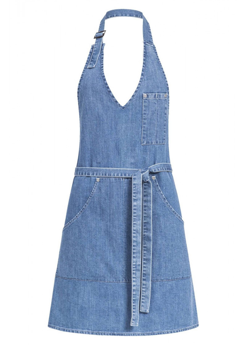 Damen Latzschürze Light Blue Denim / mit Taschen