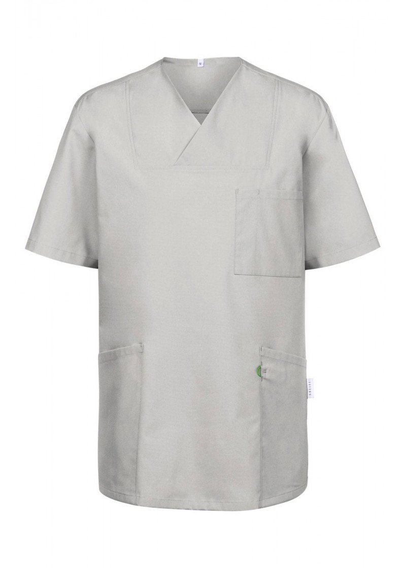 Unisex Kasack in lichtgrau / Regular Fit