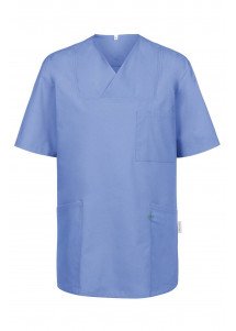Unisex Kasack in mittelblau/ Regular Fit