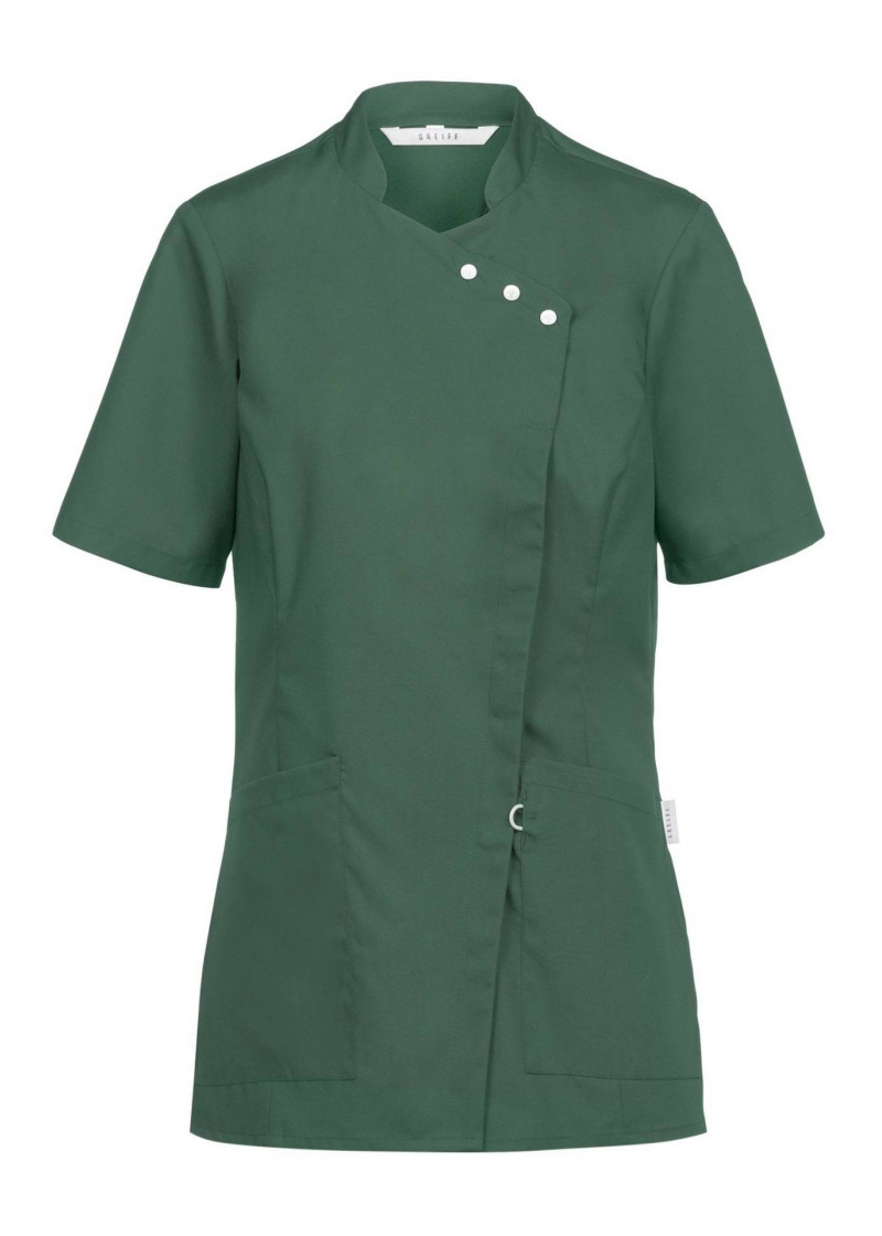 Damen-Kasack in dunkelgrün/ Regular Fit