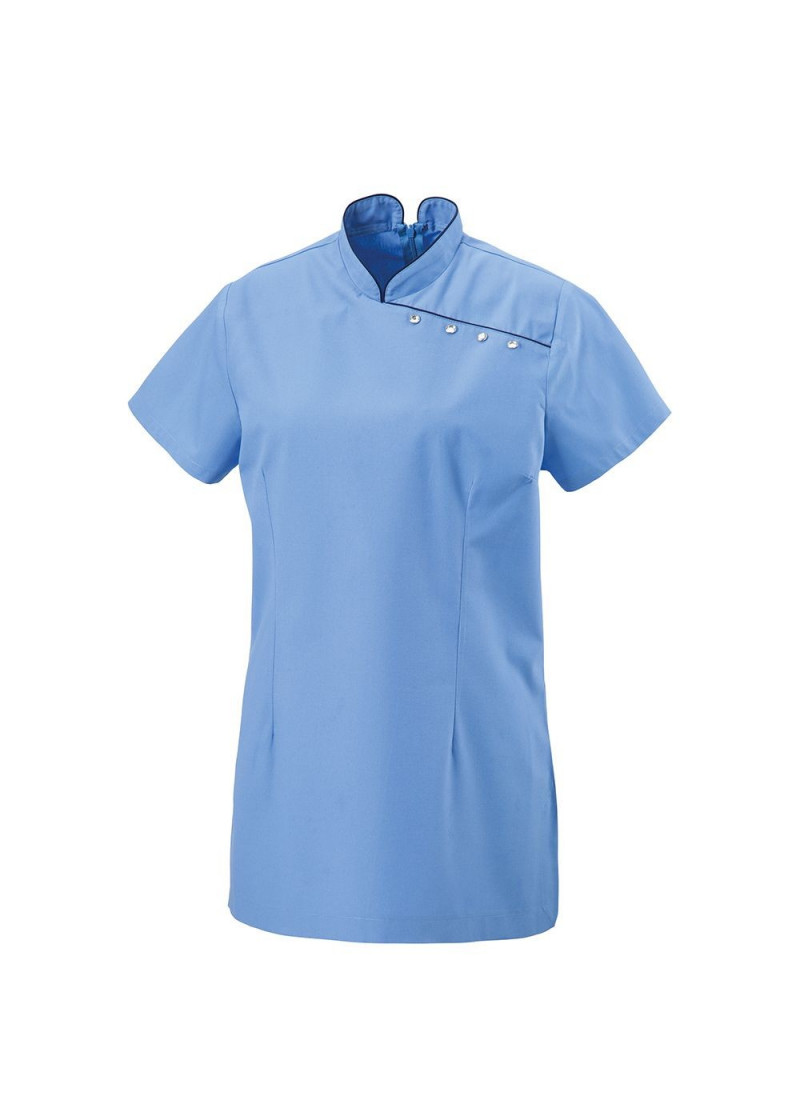 Damen-Kasack in hellblau/Asia-Style