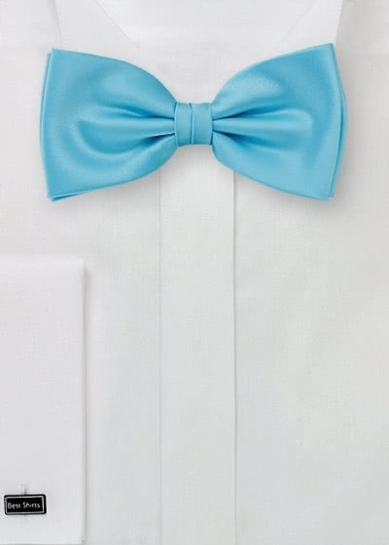 Kinderfliege italienische Kunstfaser cyan