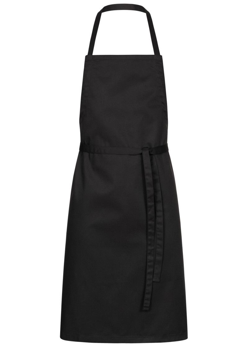 Schwarze Latzschürze ohne Taschen