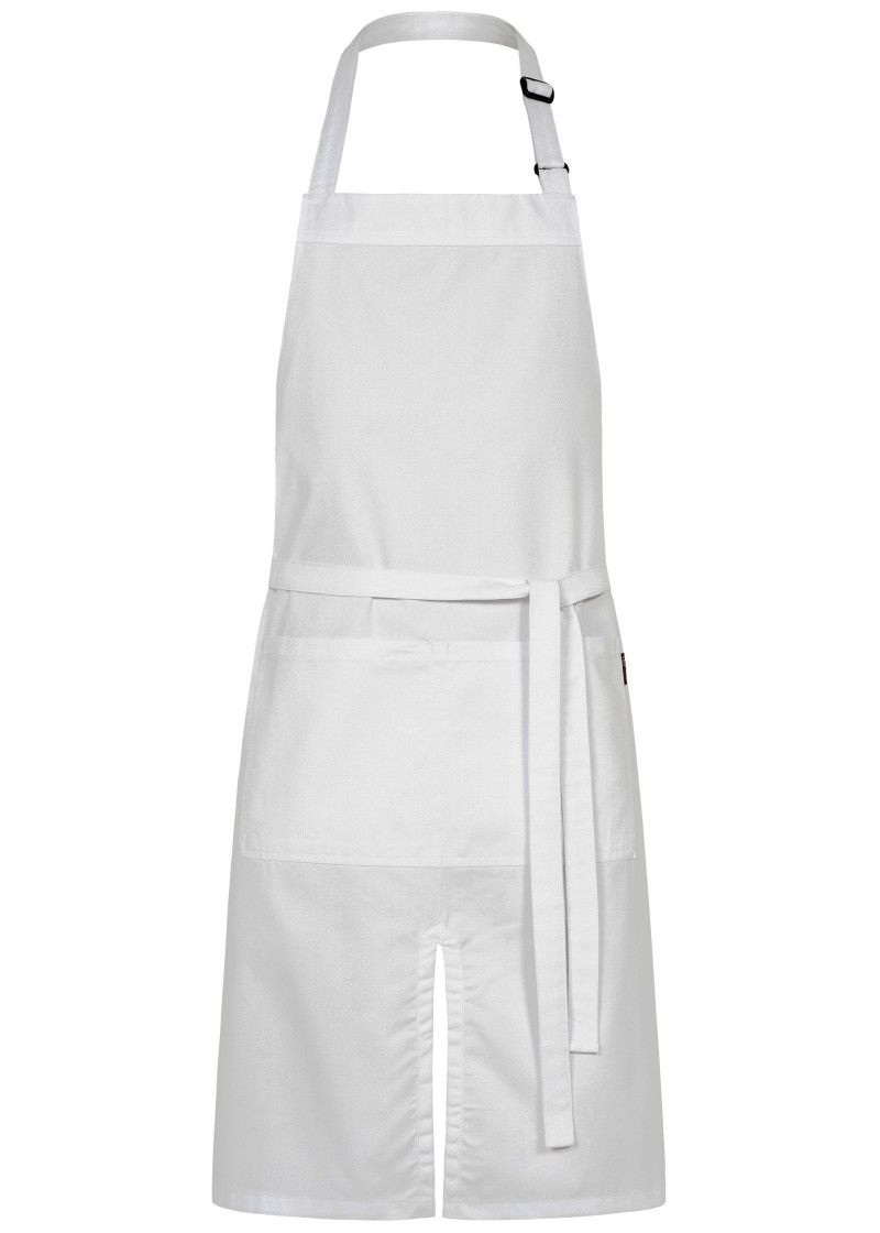 Weiße Latzschürze mit Taschen