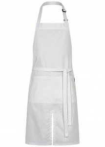 Weiße Latzschürze mit Taschen