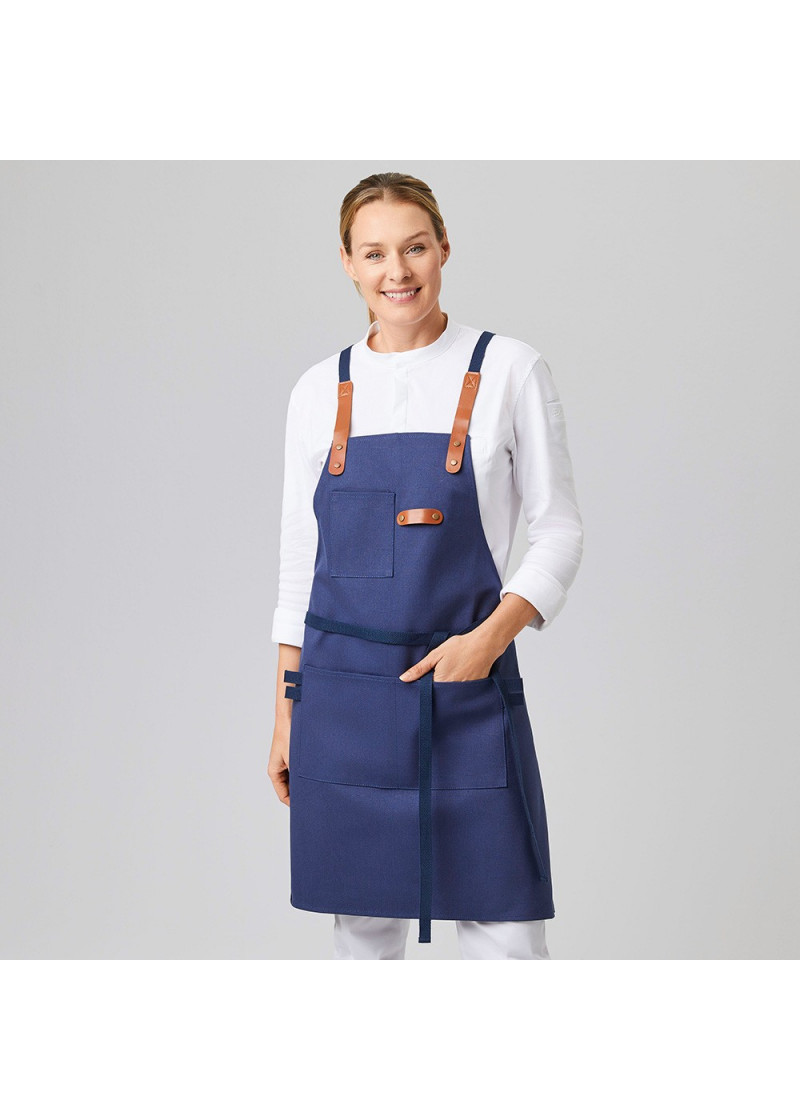 Praktische Schürze mit Kreuzbindung - Navy
