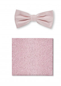 Set Herrenfliege Ziertuch blush-rosa marmoriert