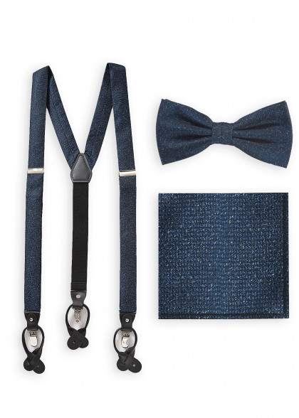 Hosenträger-Set aus dem gleichen Stoff und Farbe