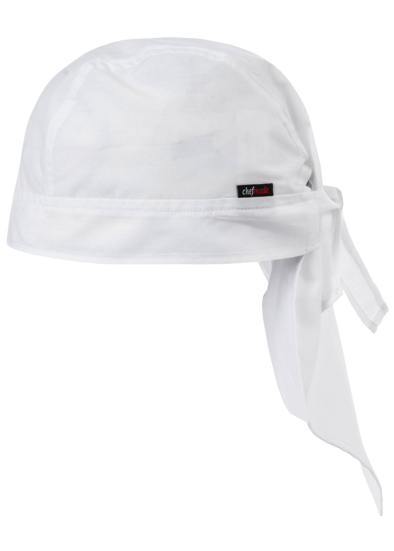 Bandana mit Zopftasche (weiß)
