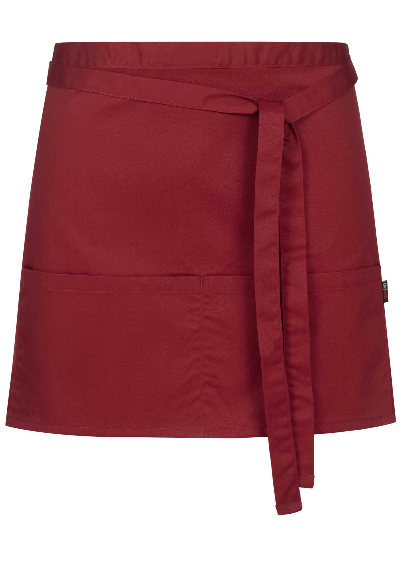 Dunkelroter Vorbinder mit Taschen (Unisex)