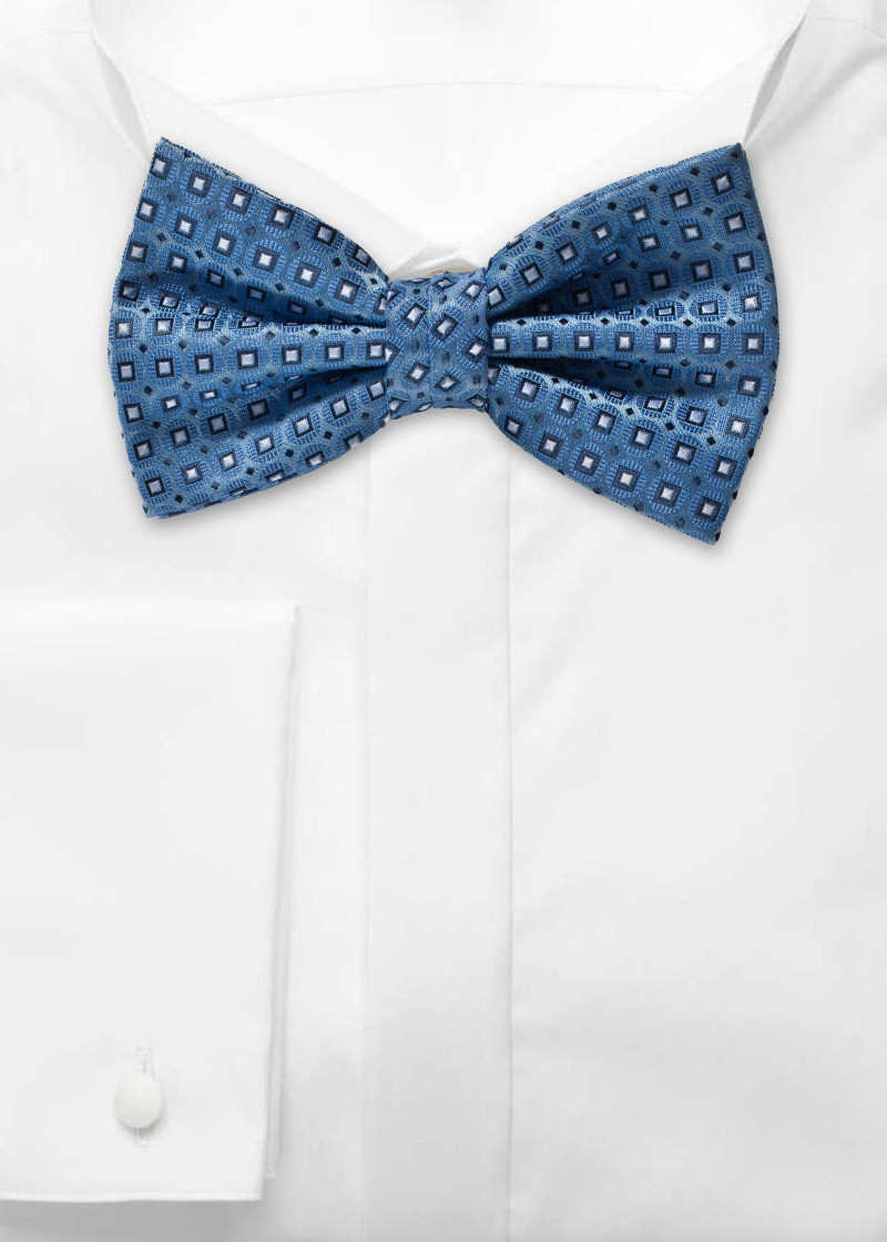 Schleife Retro-Stil himmelblau weiß