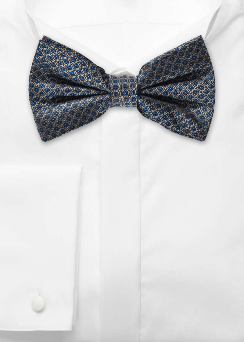 Herrenfliege Struktur-Pattern marineblau
