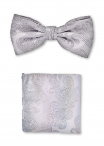 Set Herrenfliege Einstecktuch Paisley-Muster