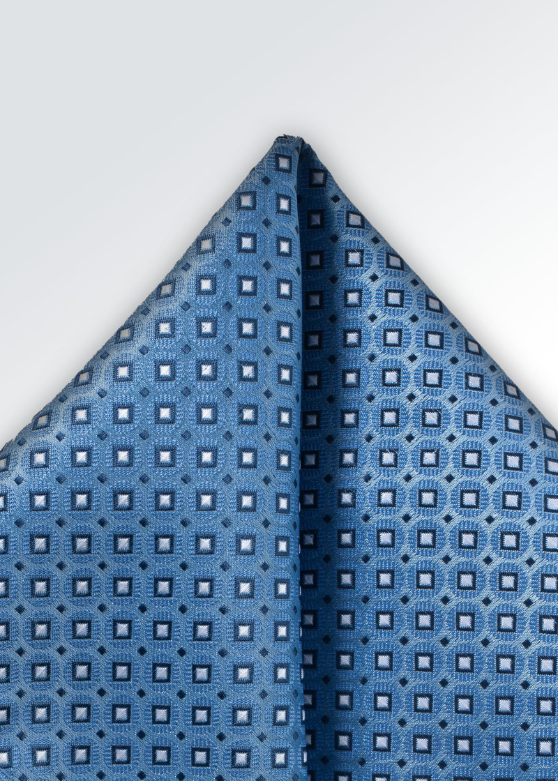 Einstecktuch Retro-Look himmelblau