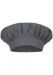 Barett-Kochmütze in dunkelgrau